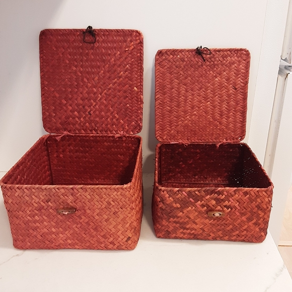 NEW Anthropologie 2 Basket Boxes